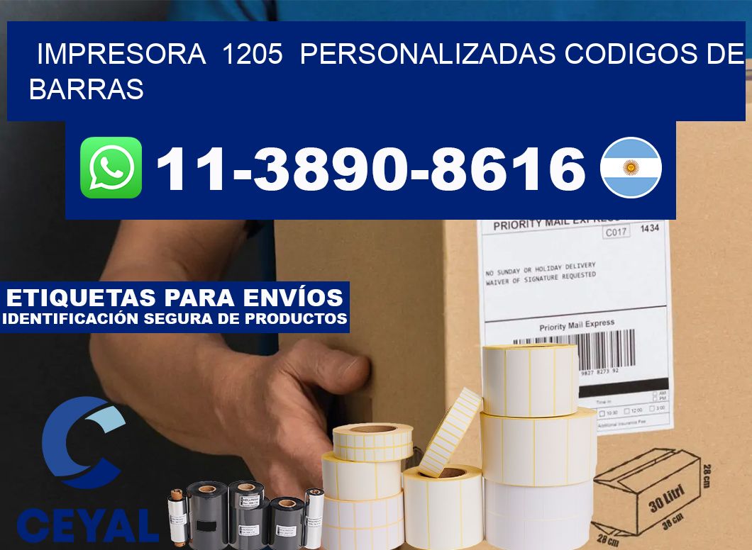 impresora  1205  personalizadas codigos de barras