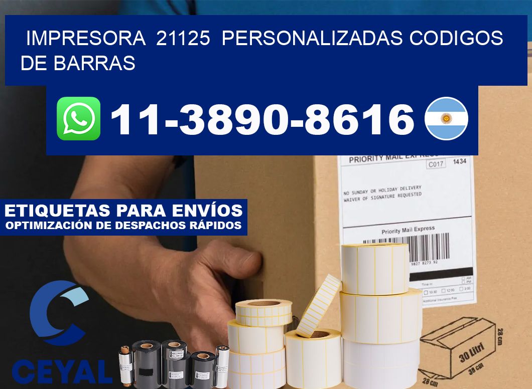 impresora  21125  personalizadas codigos de barras