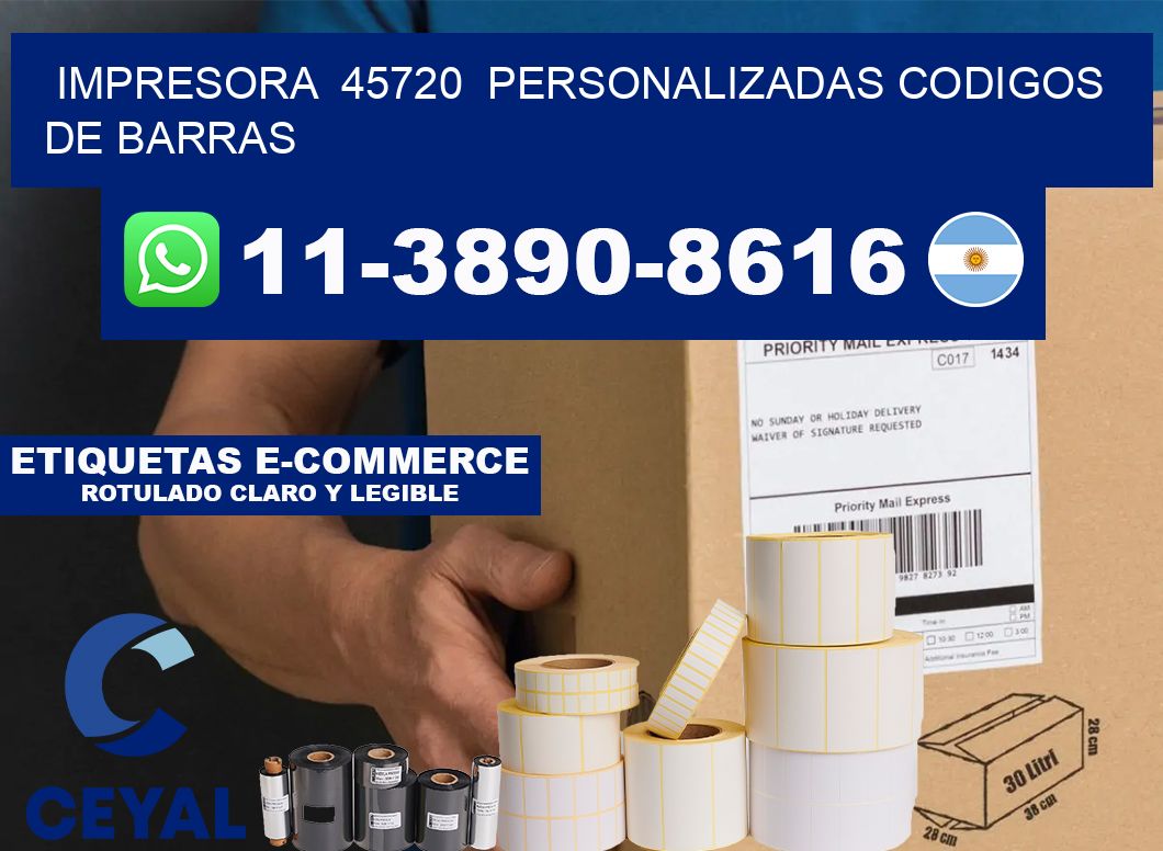 impresora  45720  personalizadas codigos de barras