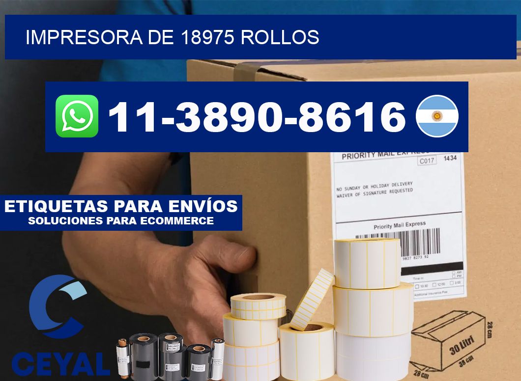 impresora de 18975 rollos