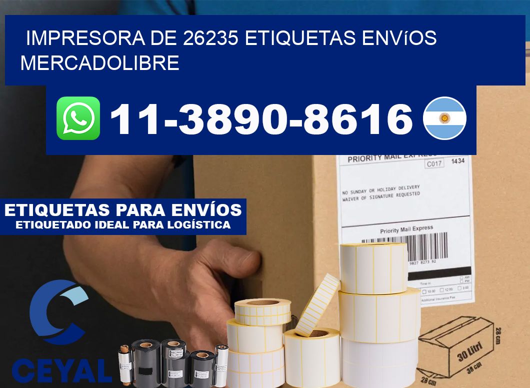 impresora de 26235 etiquetas envíos mercadolibre