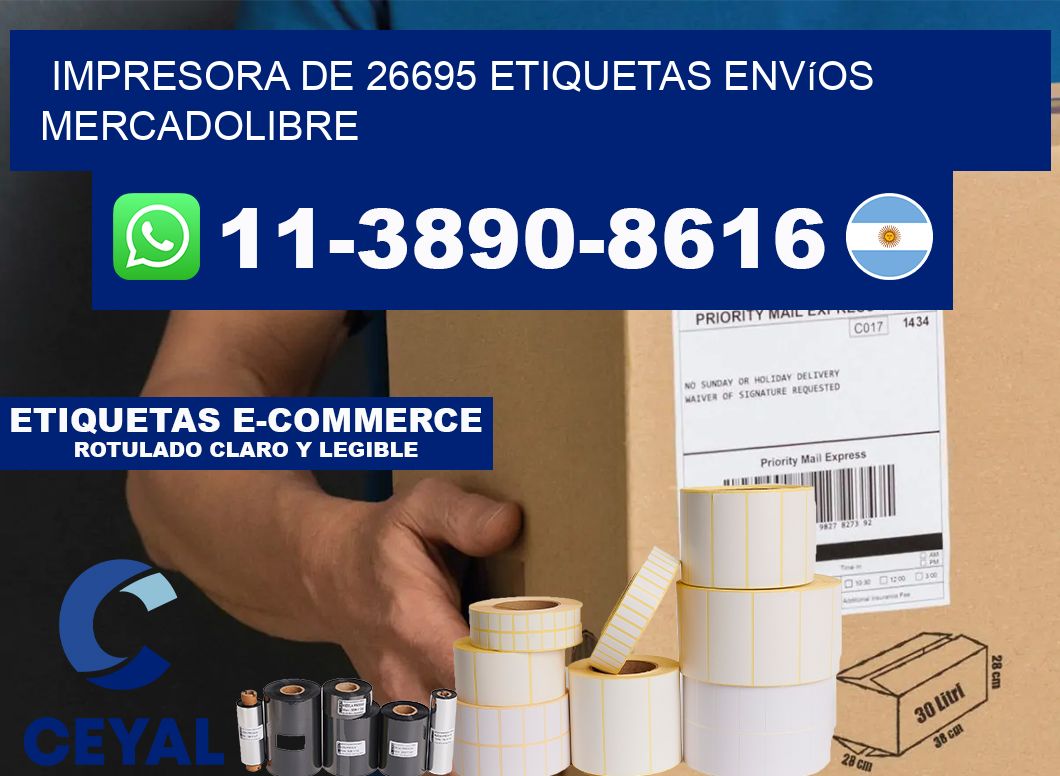 impresora de 26695 etiquetas envíos mercadolibre