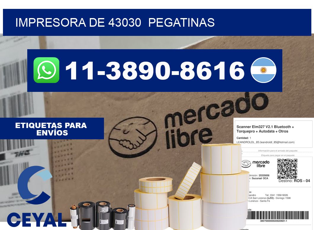 impresora de 43030  pegatinas