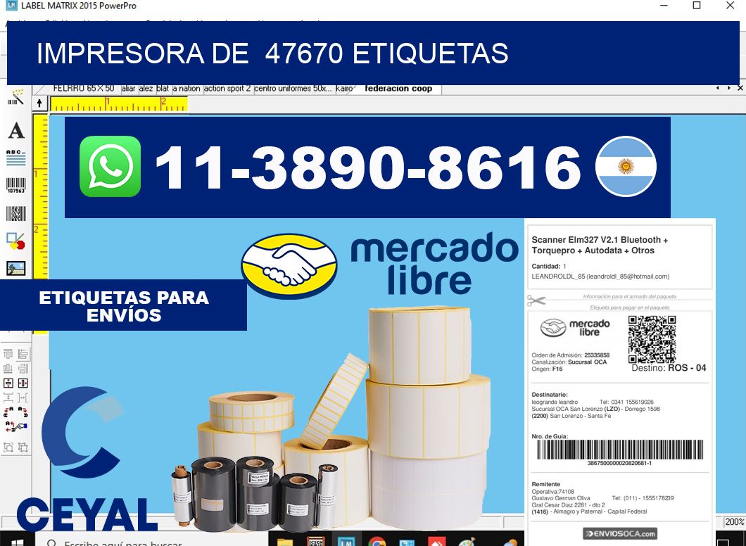 impresora de  47670 etiquetas
