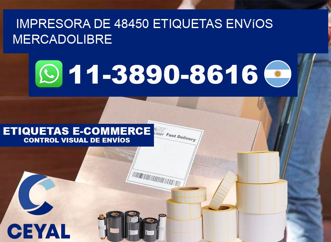 impresora de 48450 etiquetas envíos mercadolibre