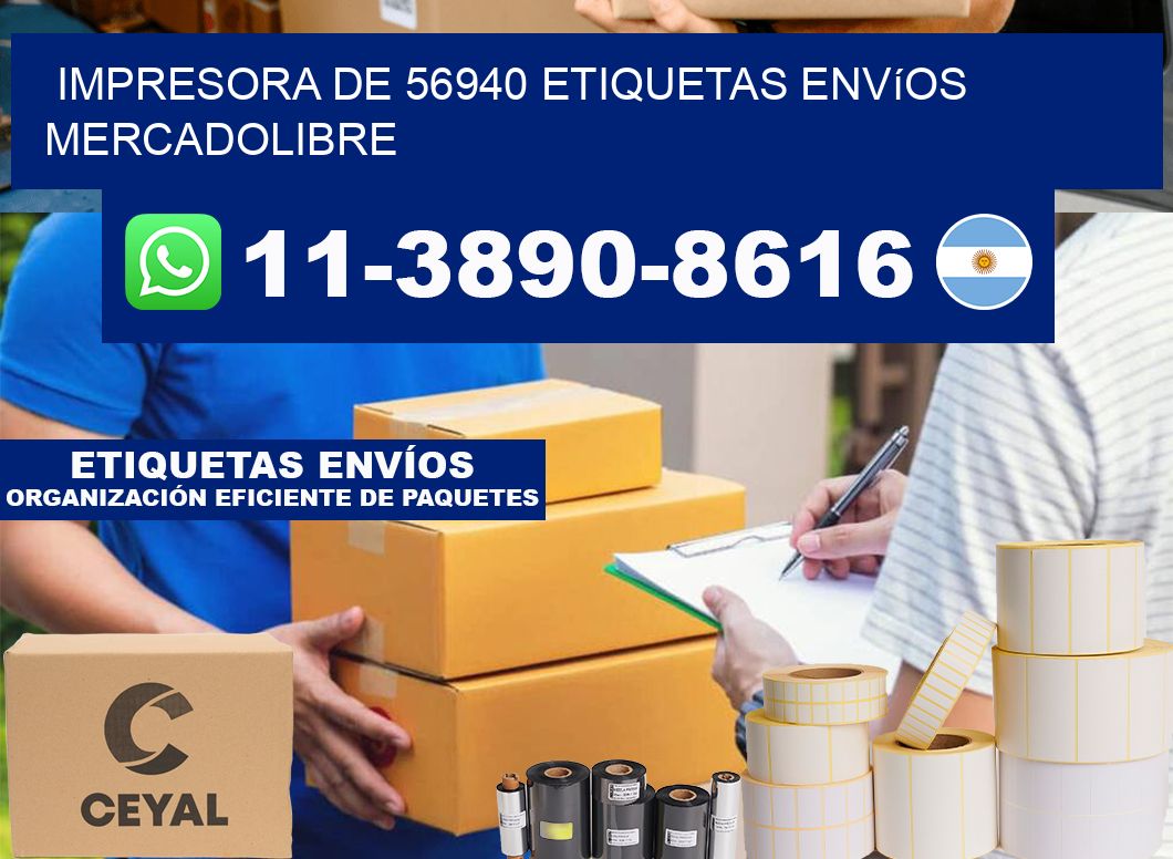 impresora de 56940 etiquetas envíos mercadolibre