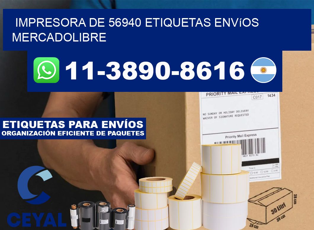 impresora de 56940 etiquetas envíos mercadolibre