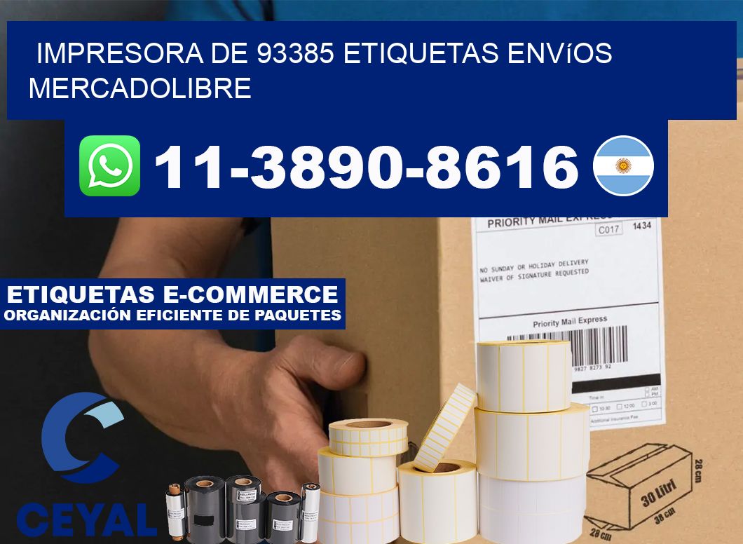 impresora de 93385 etiquetas envíos mercadolibre