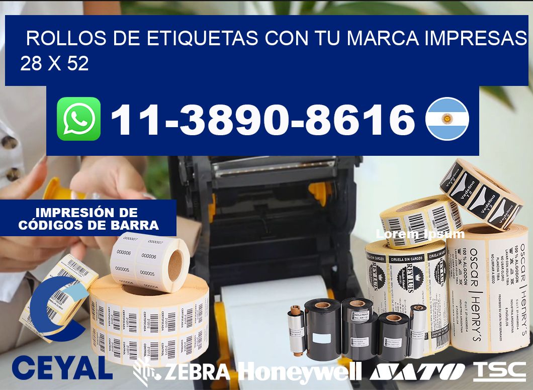 rollos de etiquetas con tu marca impresas 28 x 52
