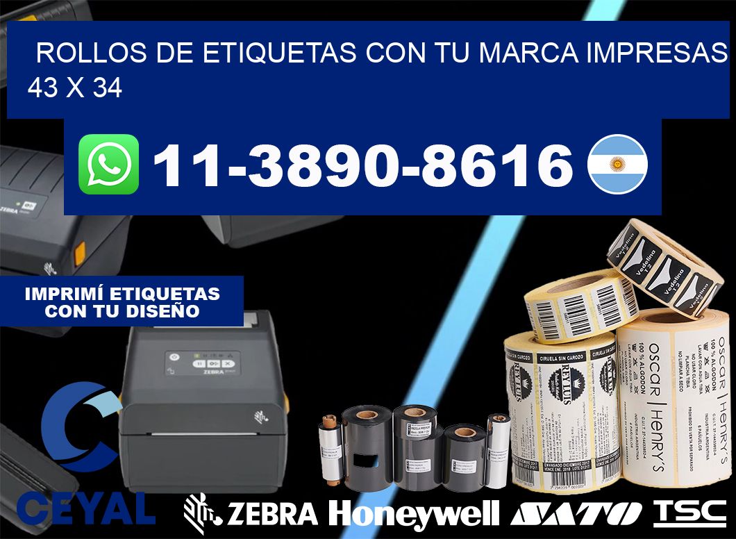 rollos de etiquetas con tu marca impresas 43 x 34