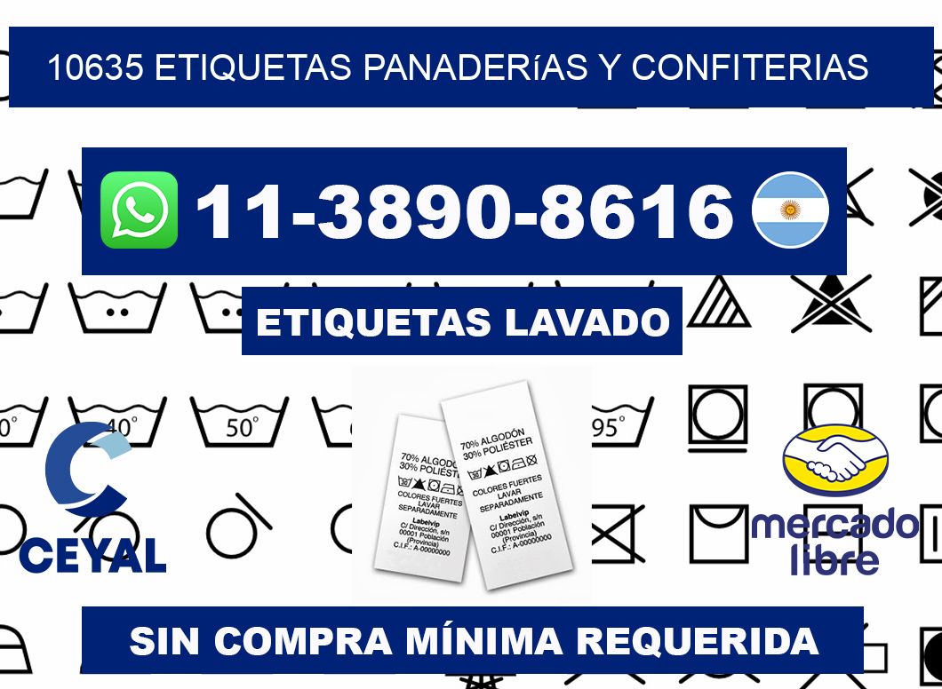 10635 etiquetas panaderías y confiterias