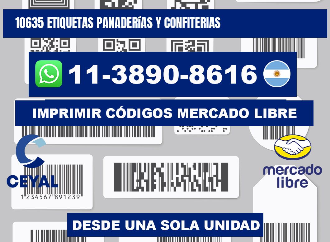 10635 etiquetas panaderías y confiterias