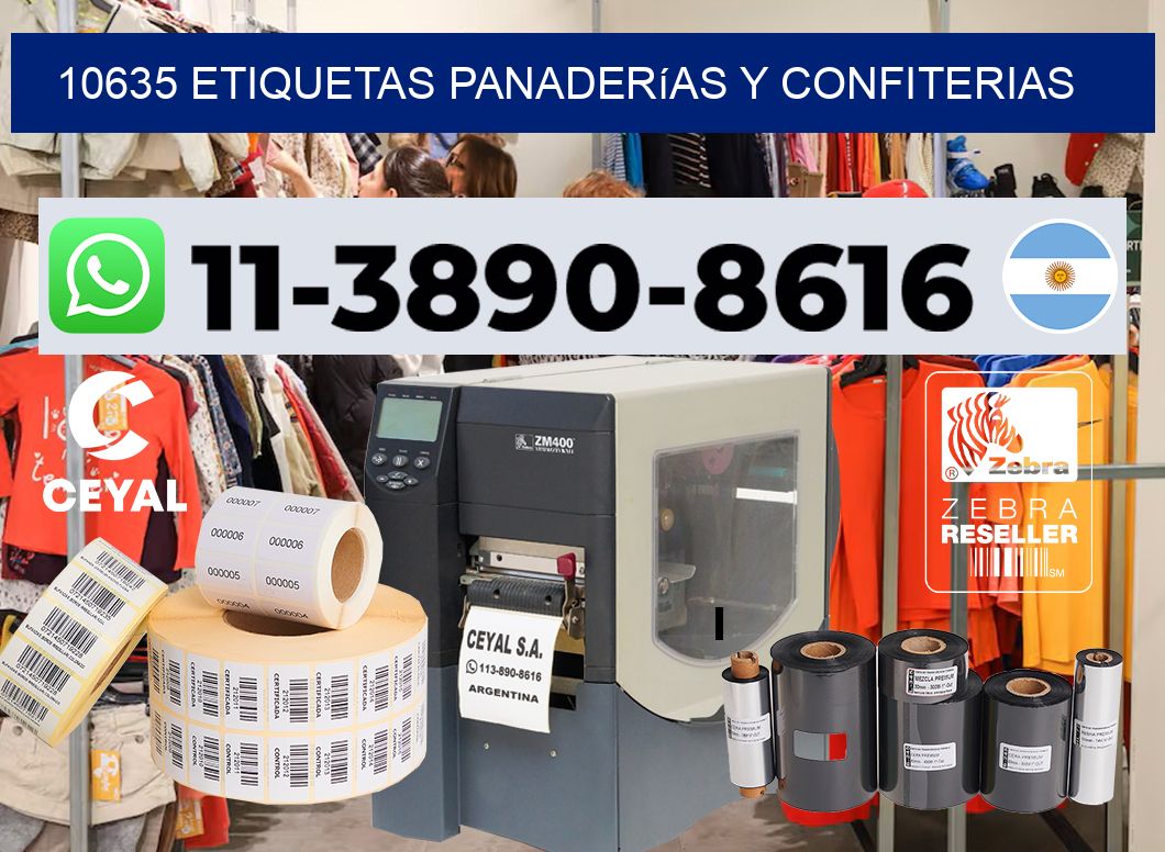 10635 etiquetas panaderías y confiterias