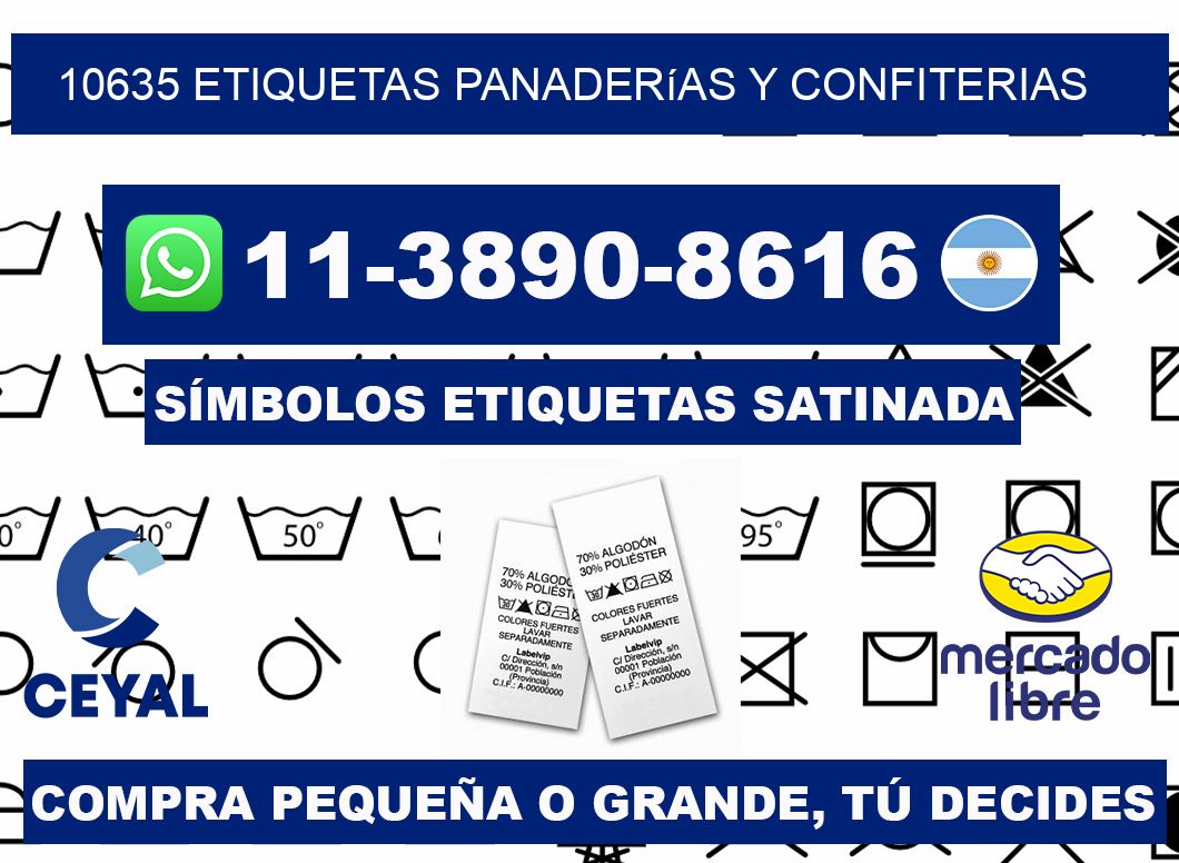 10635 etiquetas panaderías y confiterias