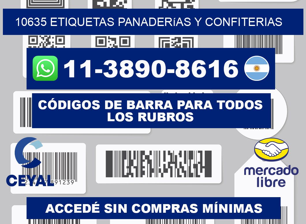 10635 etiquetas panaderías y confiterias