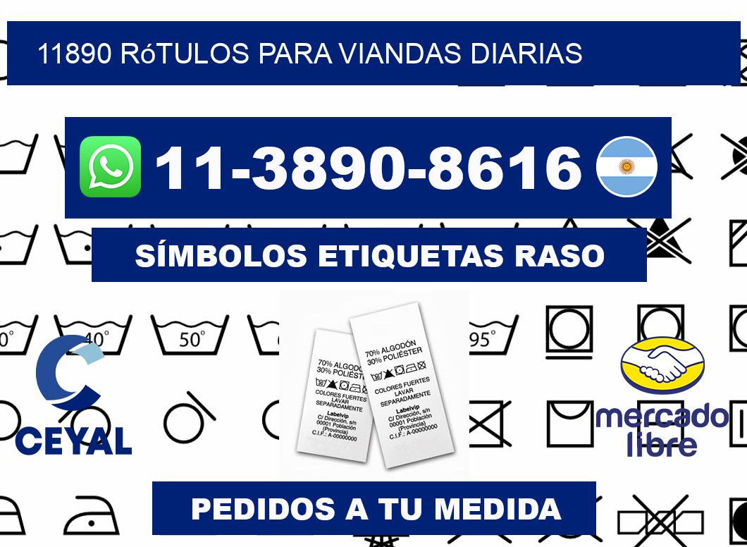 11890 rótulos para viandas diarias