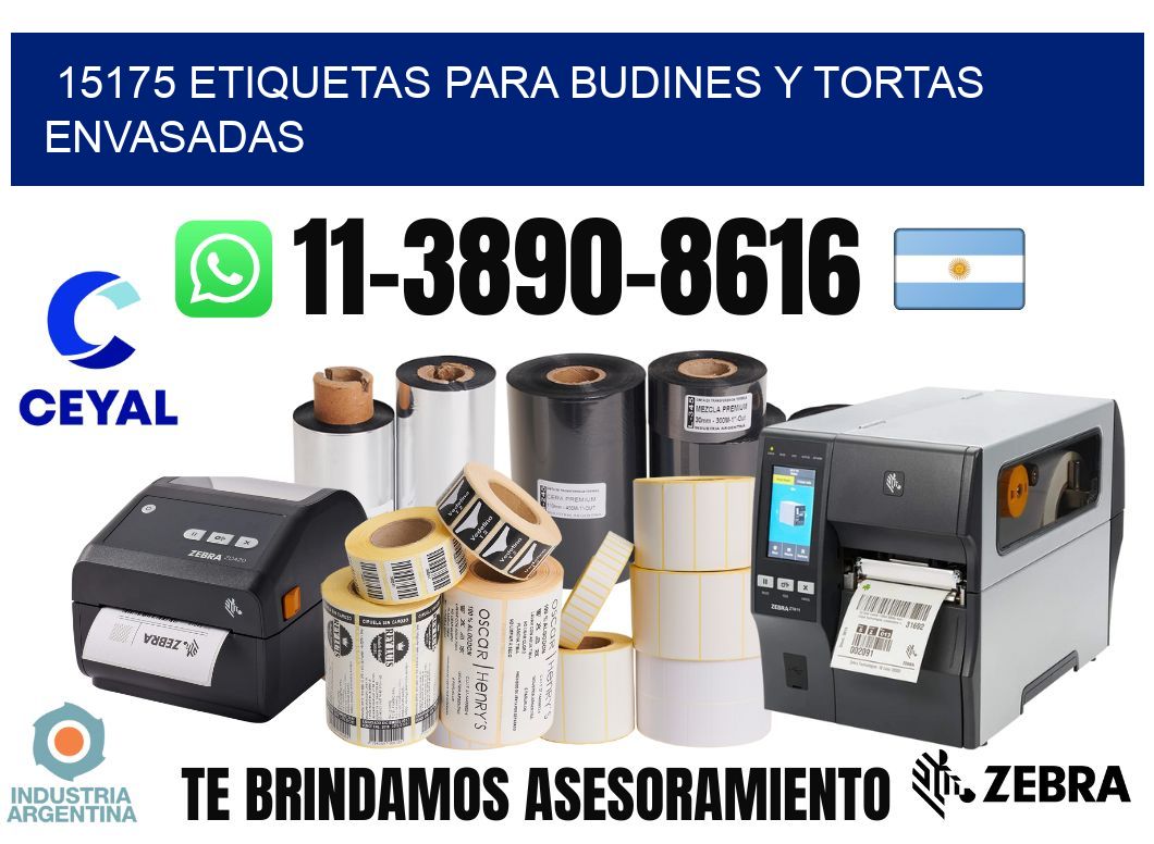15175 etiquetas para budines y tortas envasadas