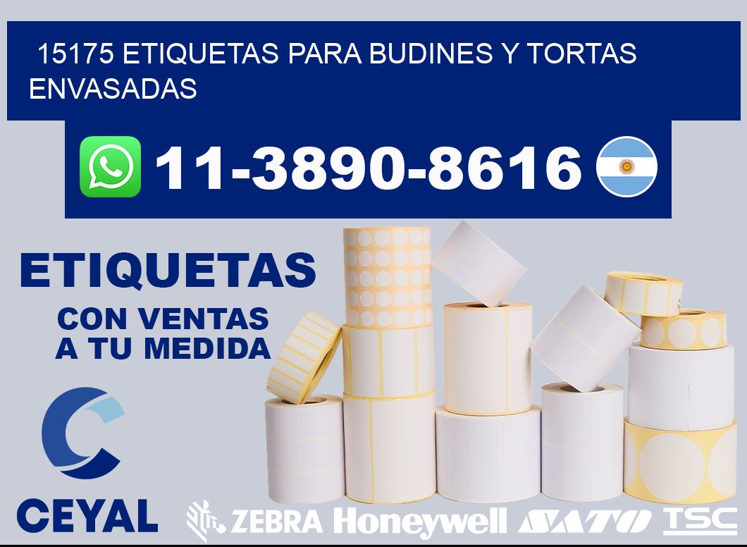 15175 etiquetas para budines y tortas envasadas