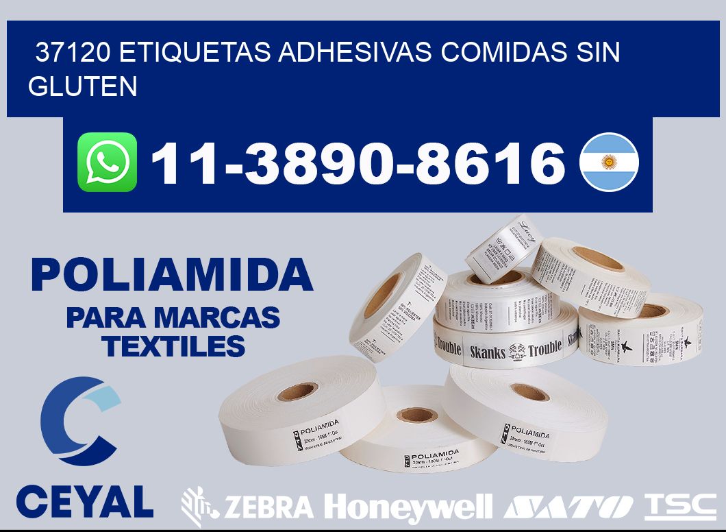 37120 etiquetas adhesivas comidas sin gluten