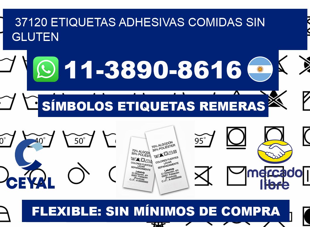 37120 etiquetas adhesivas comidas sin gluten