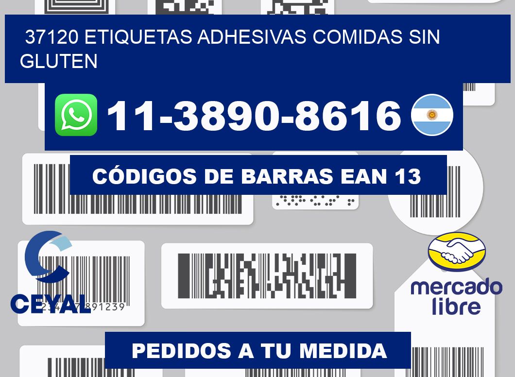 37120 etiquetas adhesivas comidas sin gluten