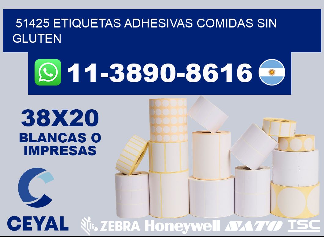 51425 etiquetas adhesivas comidas sin gluten