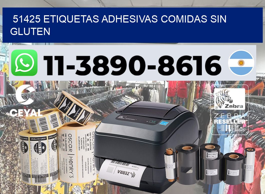 51425 etiquetas adhesivas comidas sin gluten