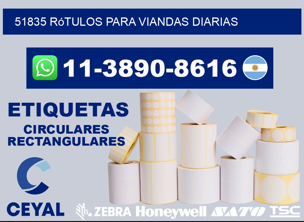51835 rótulos para viandas diarias