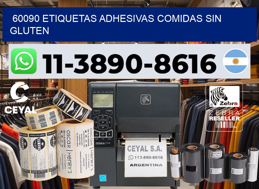 60090 etiquetas adhesivas comidas sin gluten
