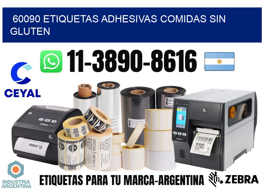 60090 etiquetas adhesivas comidas sin gluten