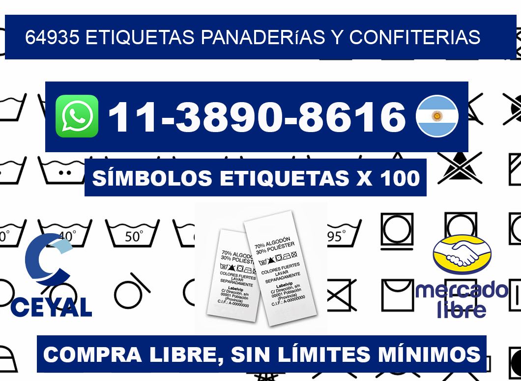 64935 etiquetas panaderías y confiterias