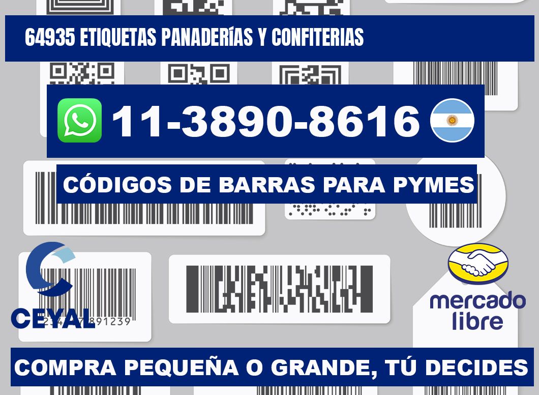 64935 etiquetas panaderías y confiterias