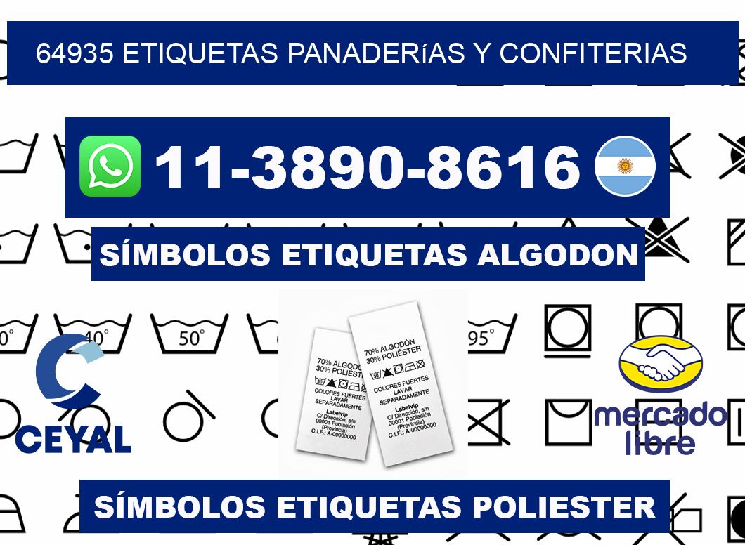 64935 etiquetas panaderías y confiterias