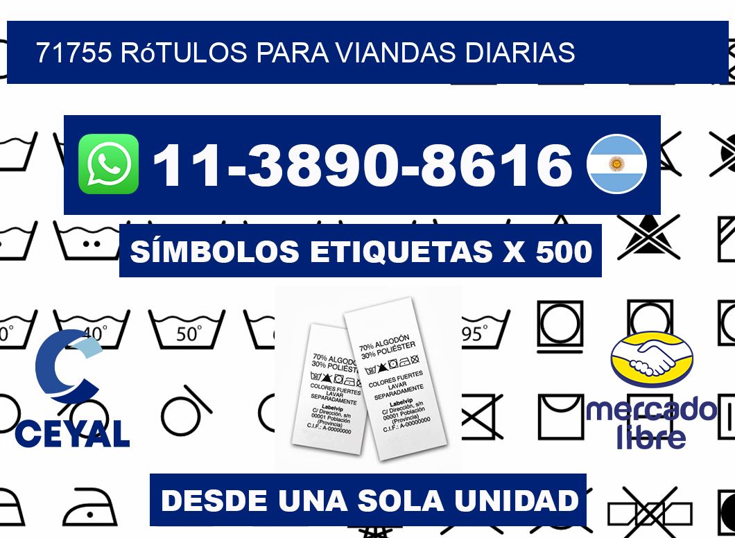 71755 rótulos para viandas diarias