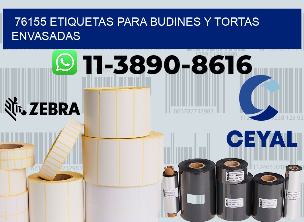 76155 etiquetas para budines y tortas envasadas