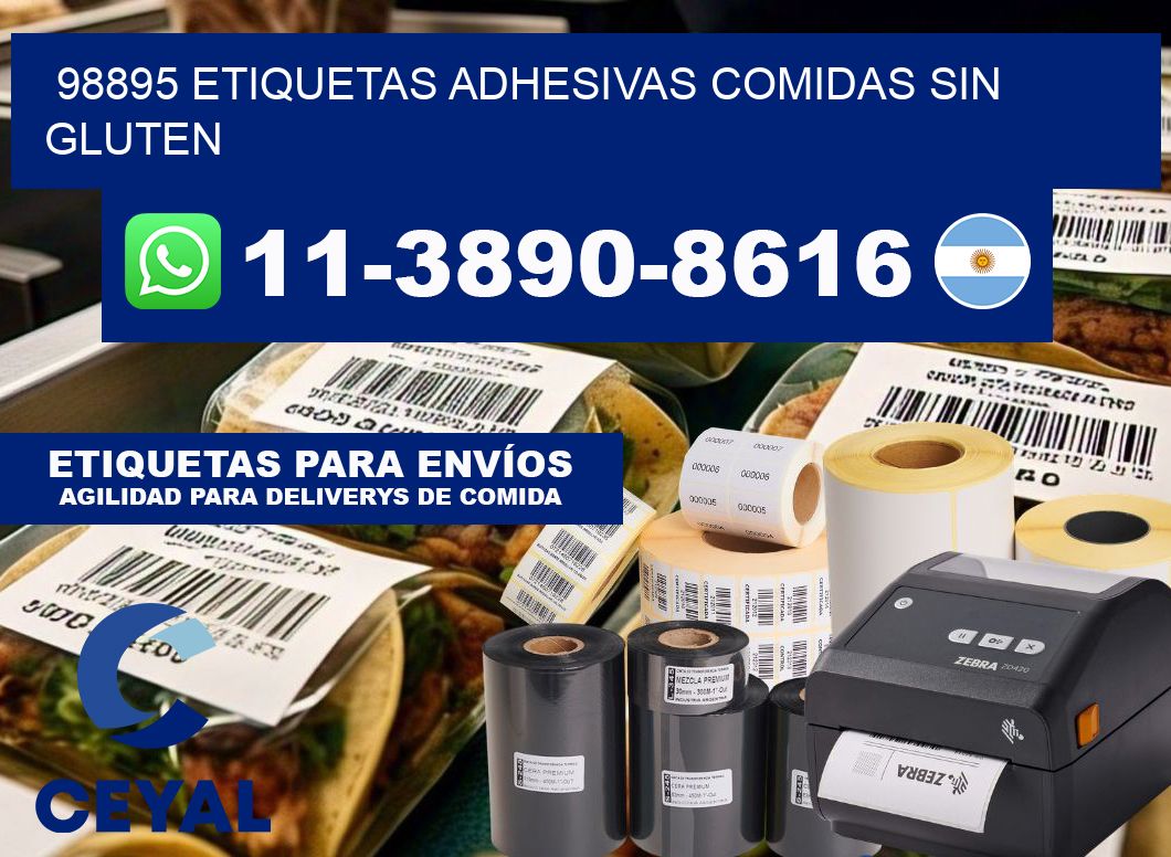 98895 etiquetas adhesivas comidas sin gluten