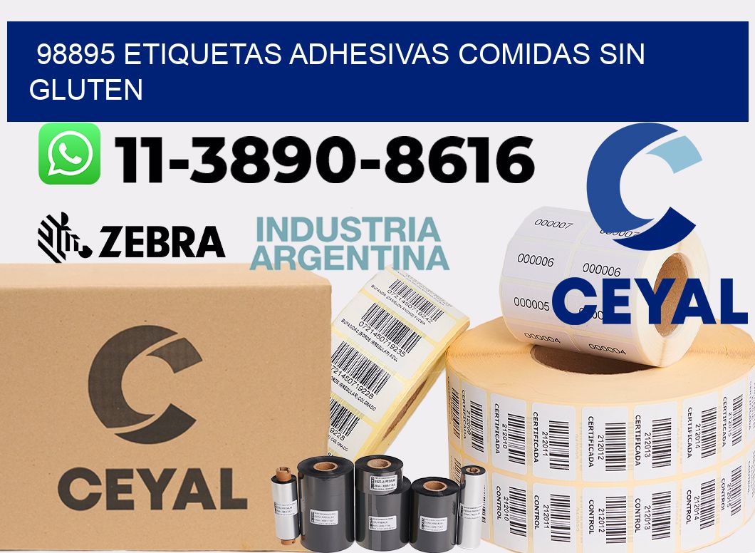 98895 etiquetas adhesivas comidas sin gluten