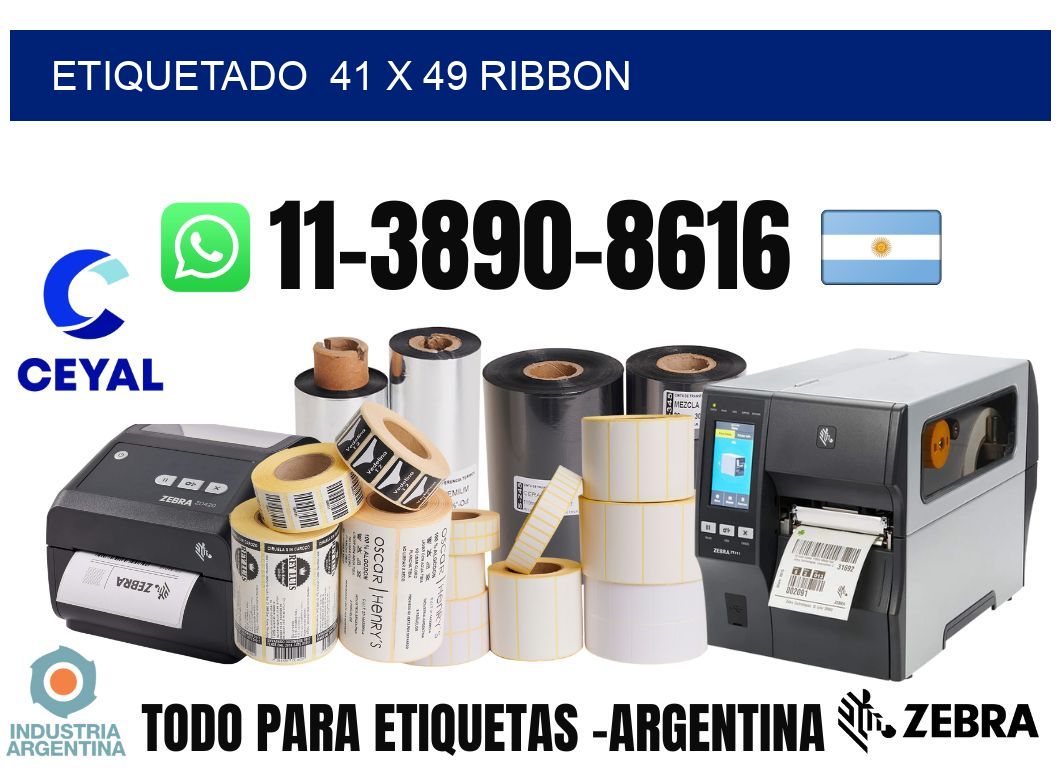 Etiquetado  41 x 49 ribbon