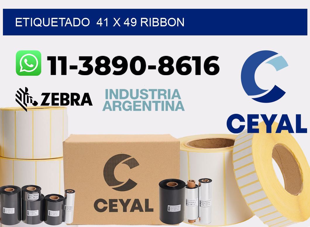 Etiquetado  41 x 49 ribbon