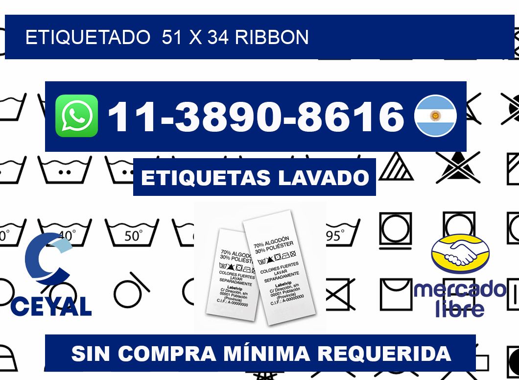Etiquetado  51 x 34 ribbon