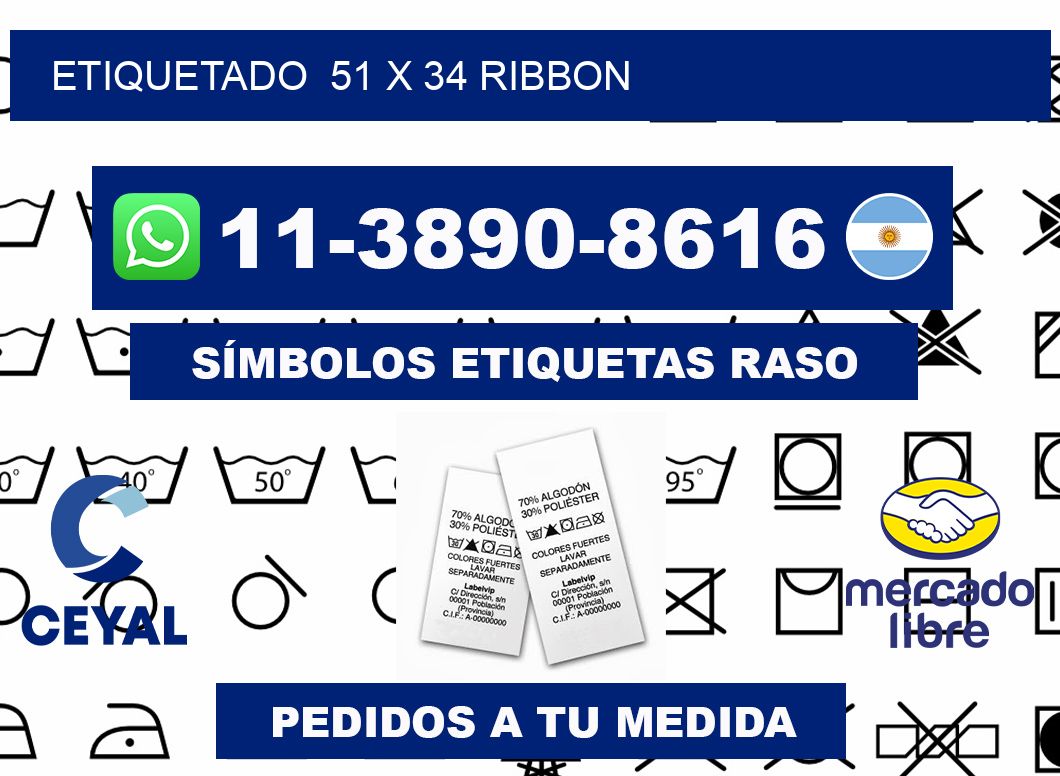 Etiquetado  51 x 34 ribbon