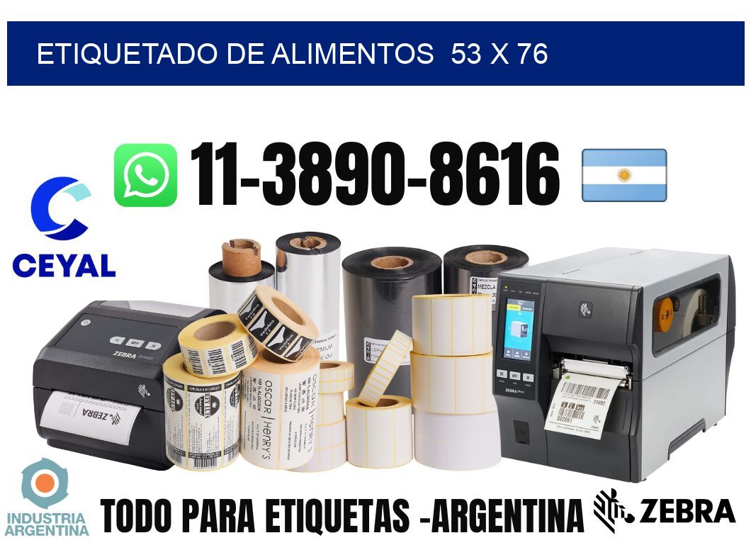 Etiquetado de alimentos  53 x 76