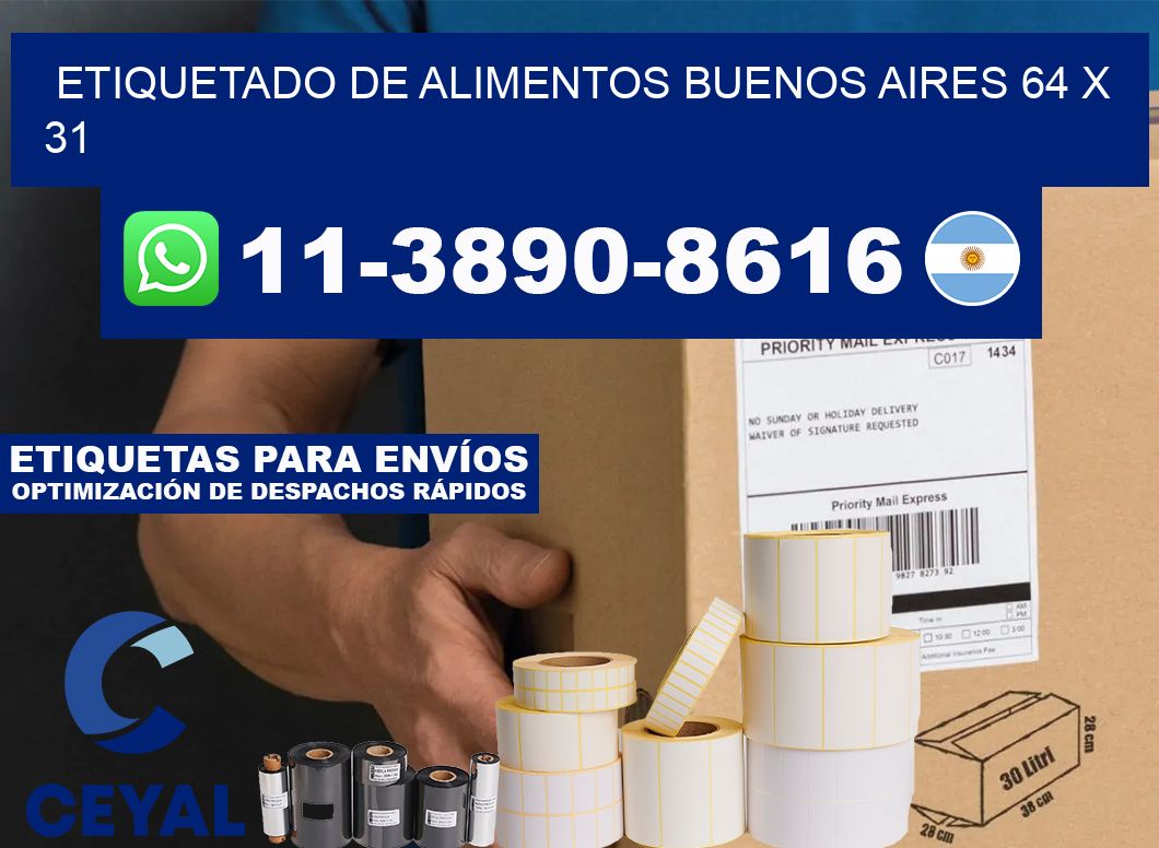 Etiquetado de alimentos buenos aires 64 x 31