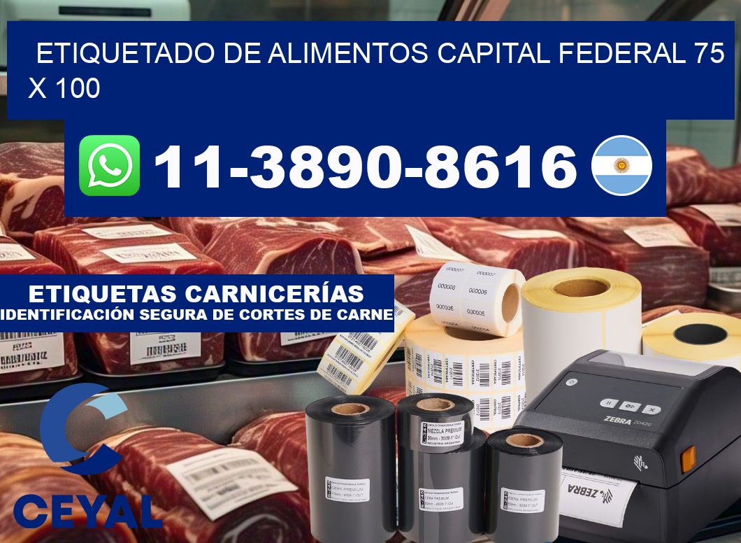 Etiquetado de alimentos capital federal 75 x 100