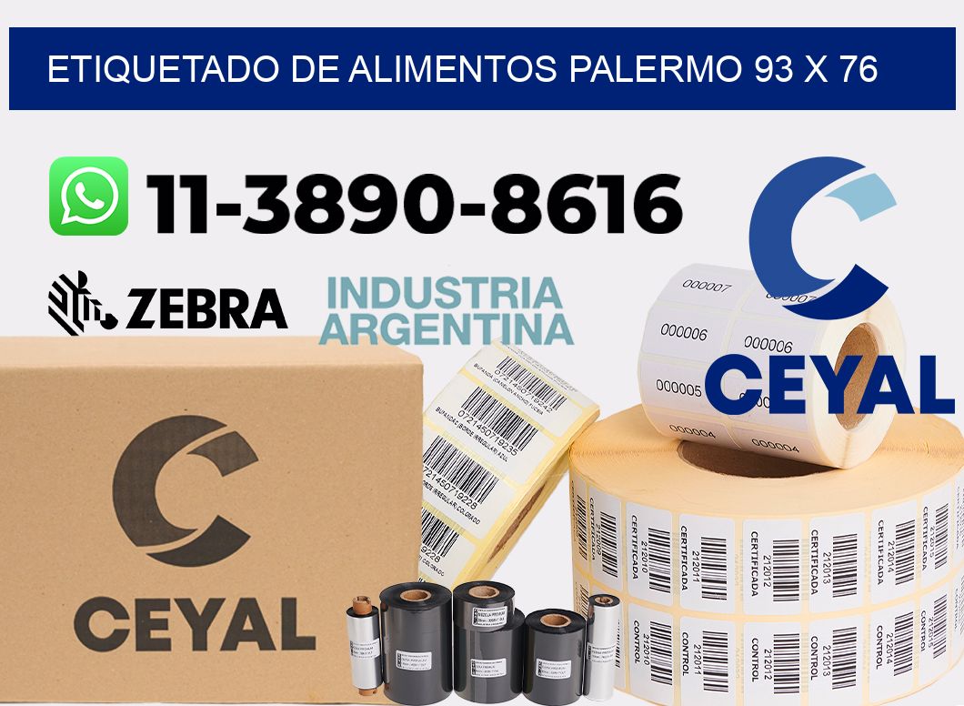 Etiquetado de alimentos palermo 93 x 76