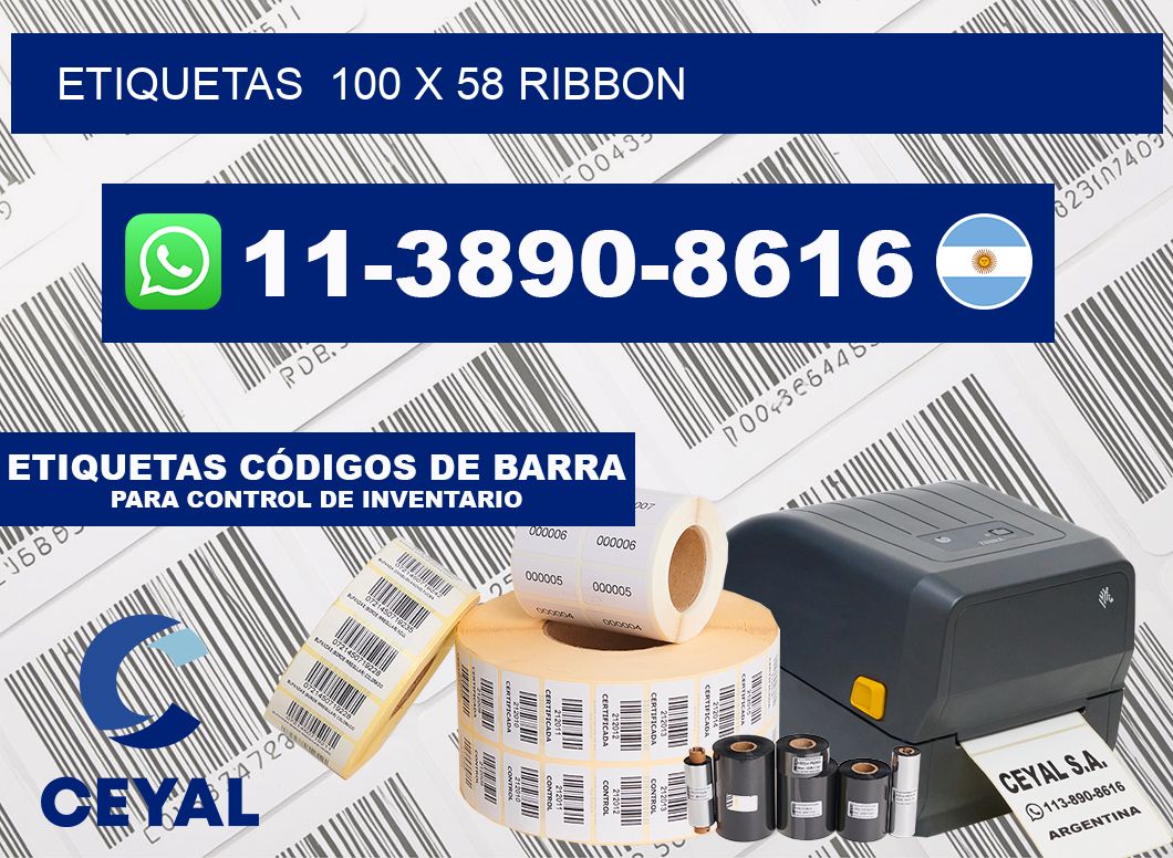 Etiquetas  100 x 58 ribbon