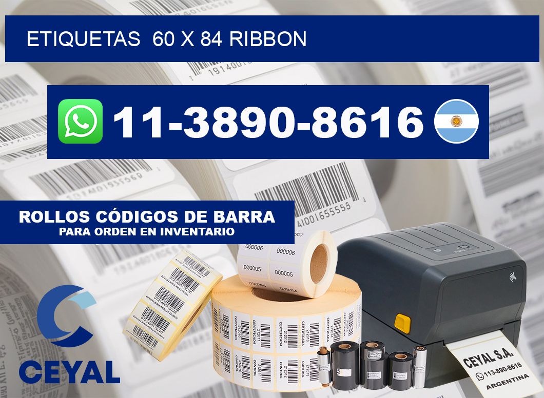 Etiquetas  60 x 84 ribbon
