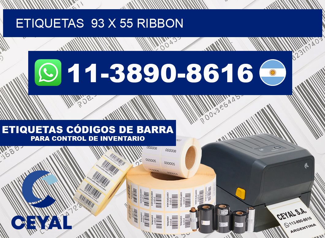 Etiquetas  93 x 55 ribbon