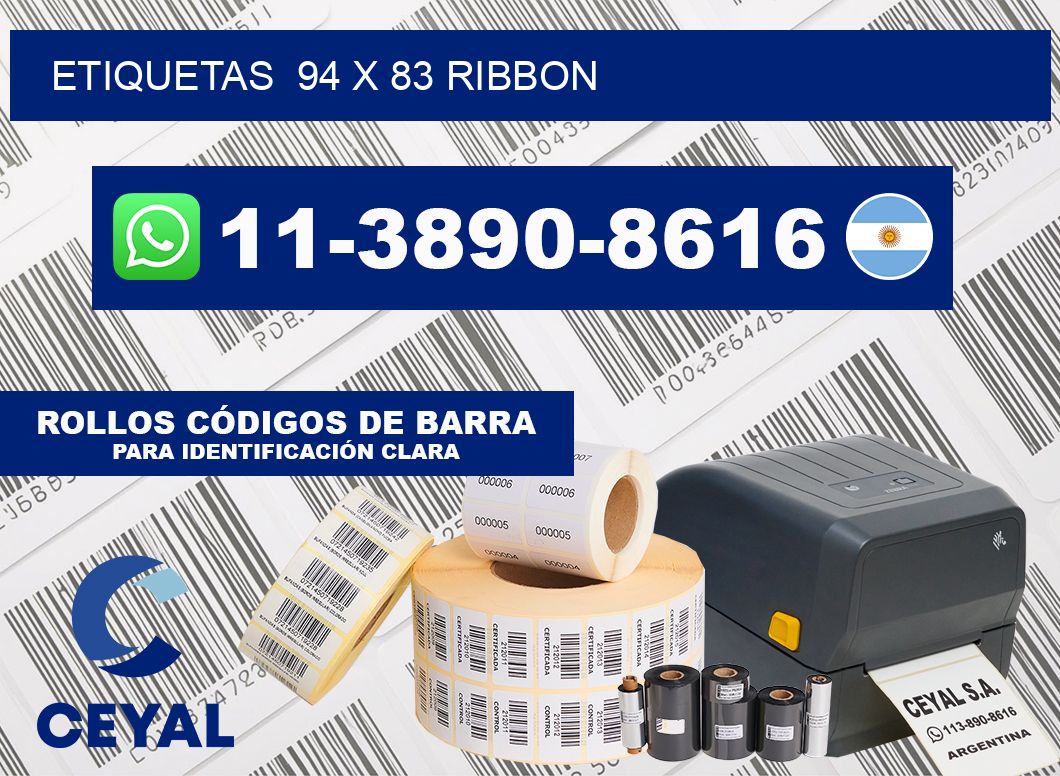 Etiquetas  94 x 83 ribbon