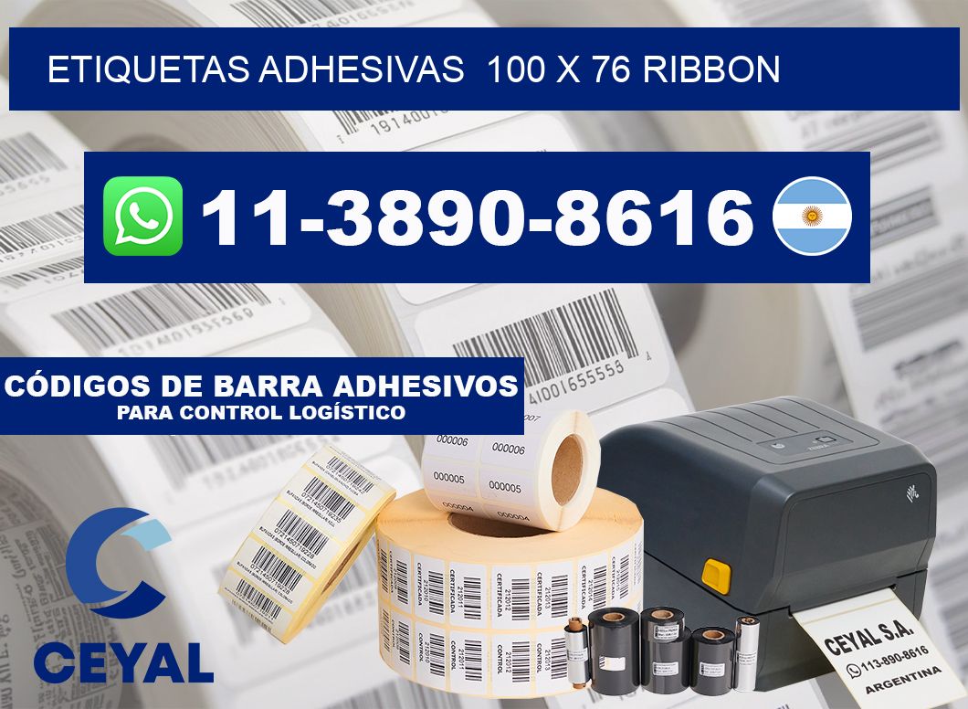 Etiquetas adhesivas  100 x 76 ribbon